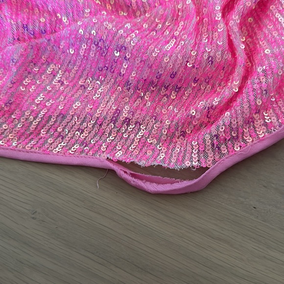 REVOLVE superdown pink sequin mini skirt - Picture 4 of 6